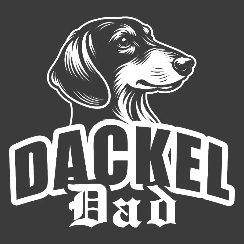 "Dackel Dad" mit Hundekopf