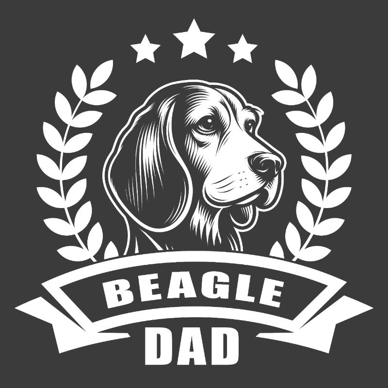 « Beagle Dad » - avec bannière et couronne de blé