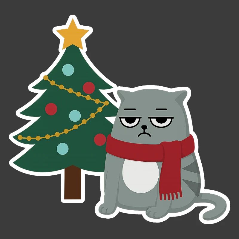 Cat Grumpy Christmas
