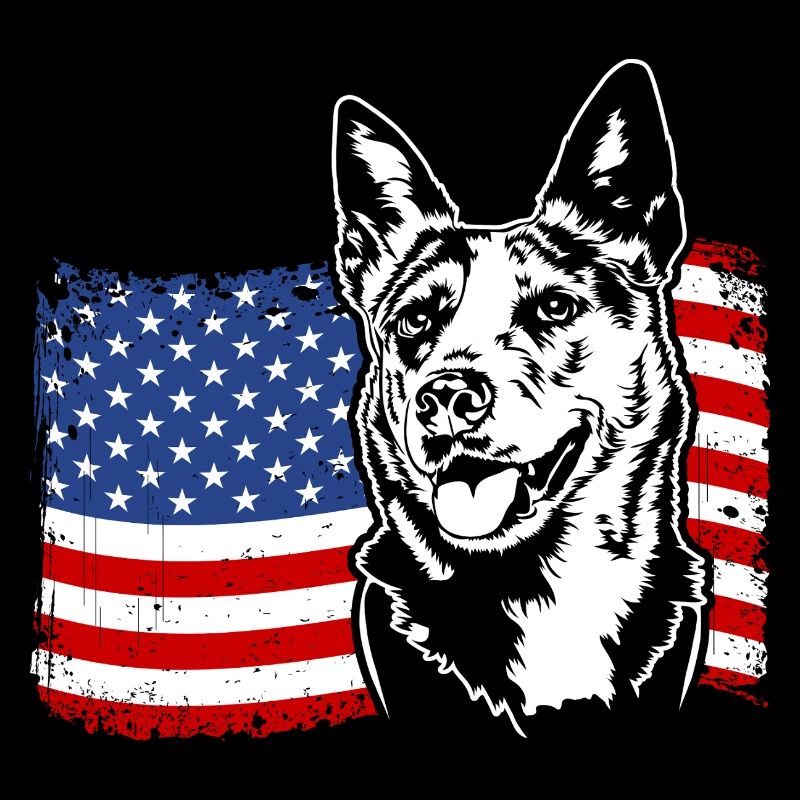 Australien Boeud Chien US Amérique Drapeau Wilsigns