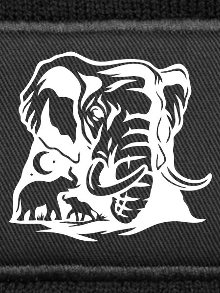 Elefantenfamilie Silhouette Design
