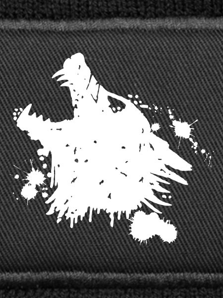 White wolf howling