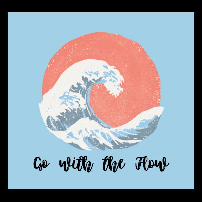 Vagues de la mer avec dicton motivant