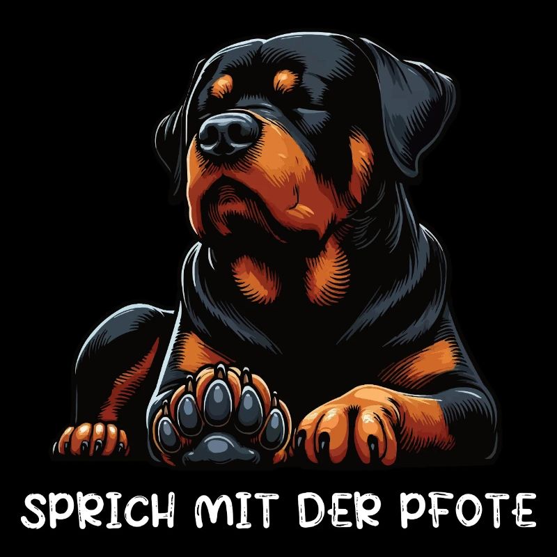 Sprich mit der Pfote Rottweiler Rottweilerbesitzer