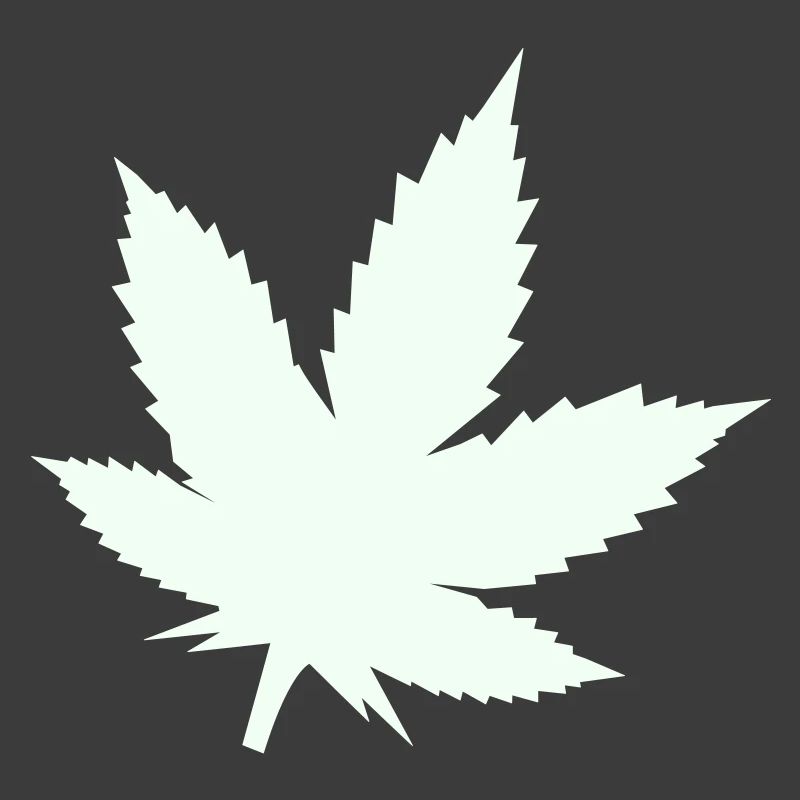 Cannabis Leaf Silhouette Mint