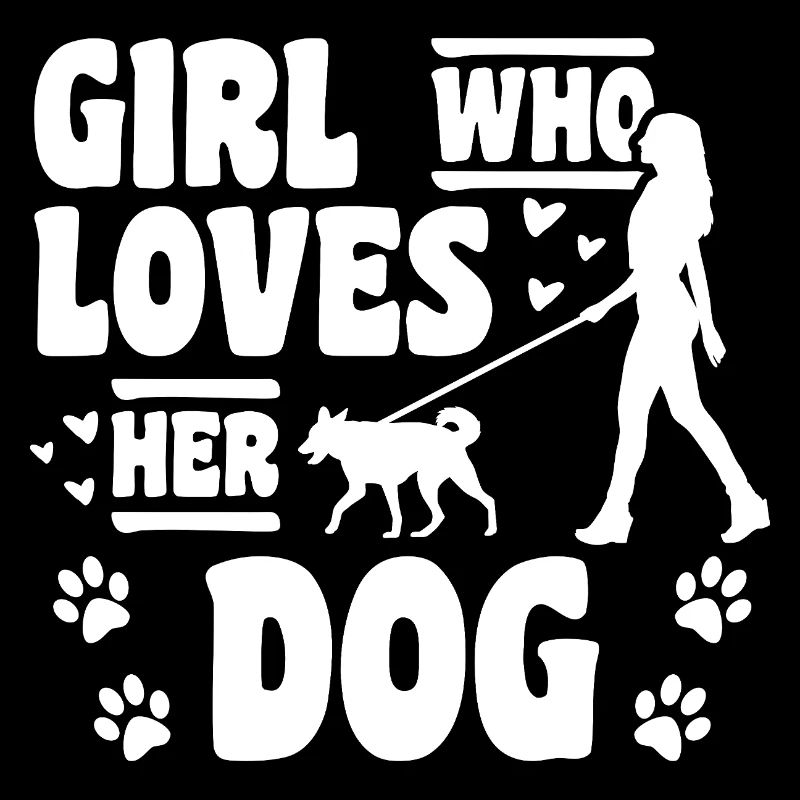 Mädchen das Hunde liebt