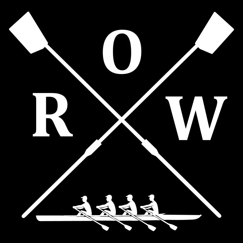 gekreuzte Ruderblätter - Ruderskulls ROW Vierer