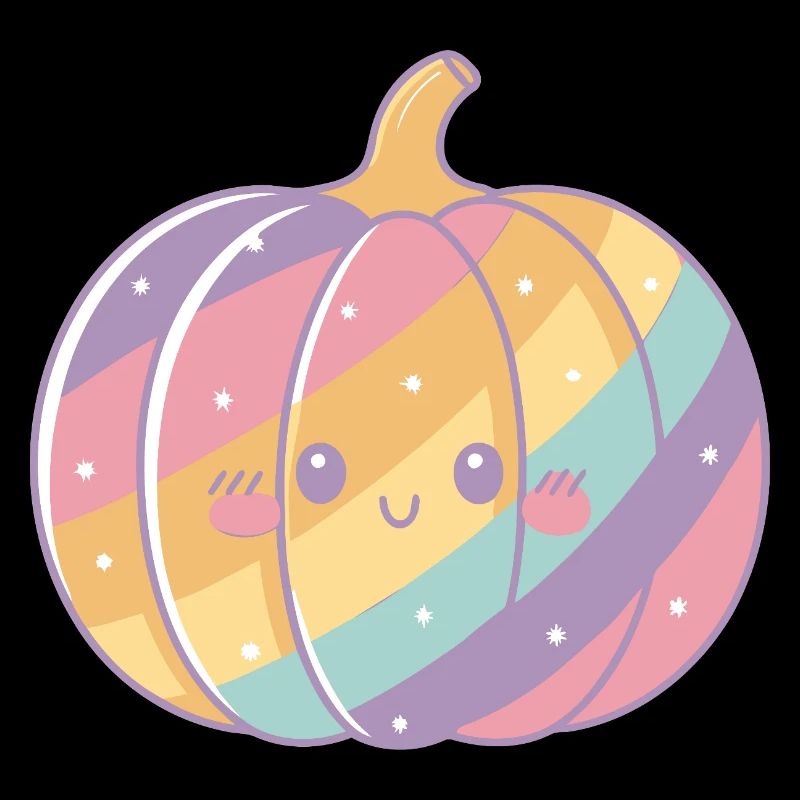 Rainbow pastel pumpkin