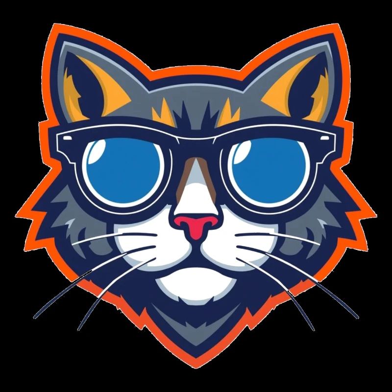 Katze mit Sonnenbrille Maskottchen
