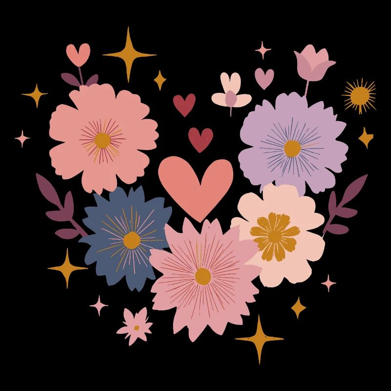 Pastellblüten Herzkreis