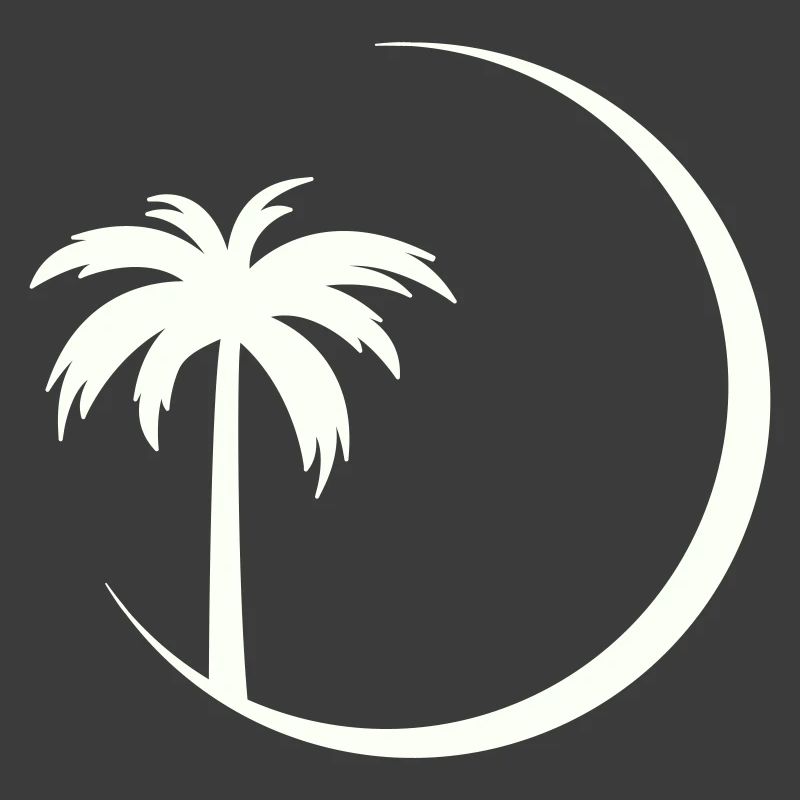 Palm Circle Silhouette