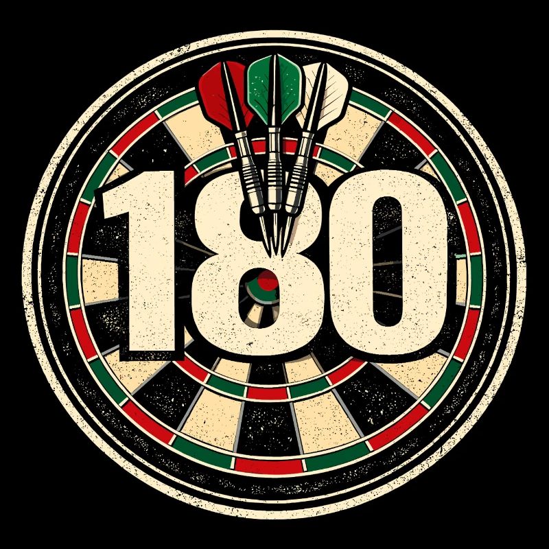 Retro Dartboard 180 Dartboard Darts Player