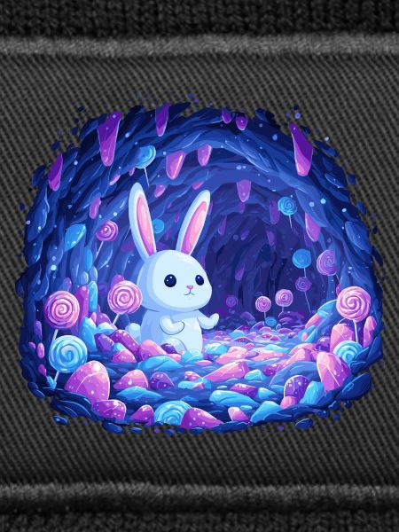 Blauer Hase im Kristallwald
