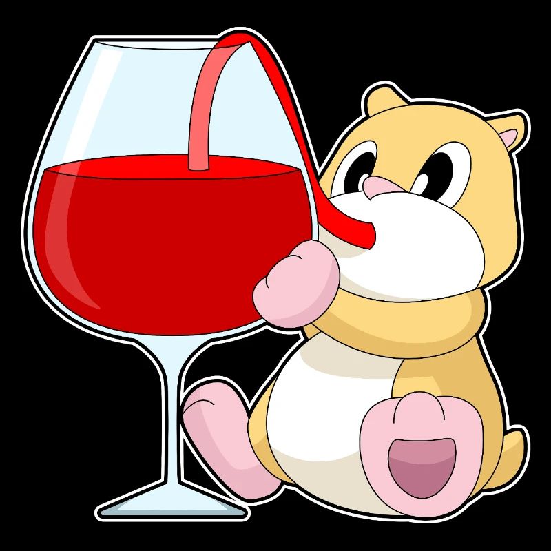 Hamster Rotwein