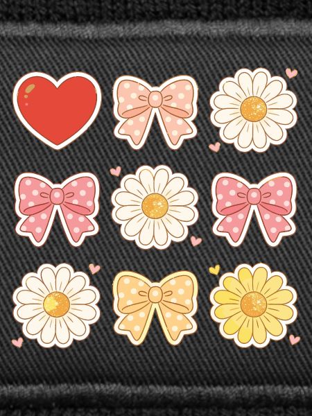 Pastel Daisy Bows Herzmuster