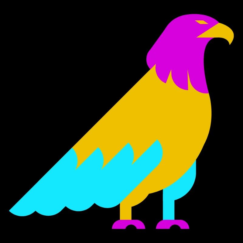 Aigle abstrait coloré