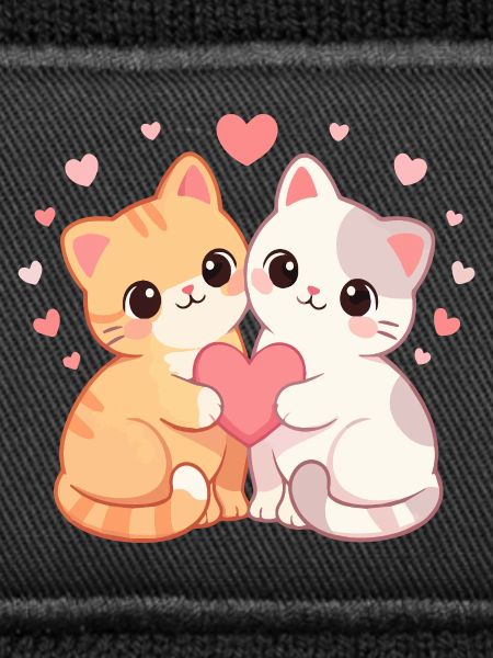 Twin Kittens Heart Hug