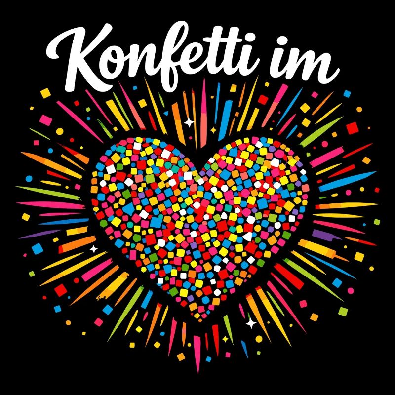 Konfetti Im Herzen Karneval Geschenk
