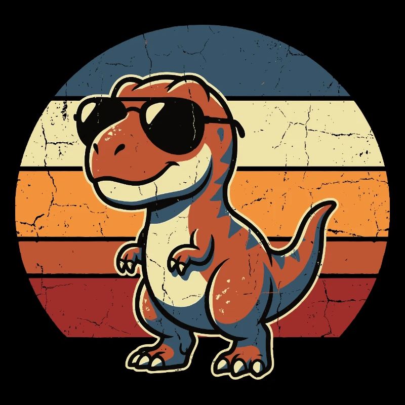 Cool Retro Dinosaur Sunglasses Design