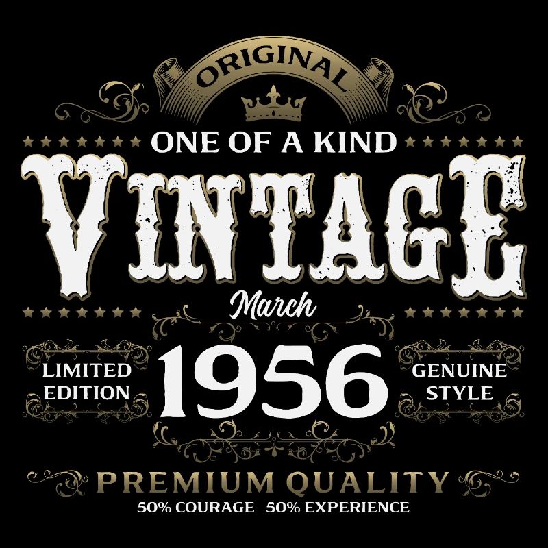 70. Geburtstag Geschenk Mann Vintage März 1956