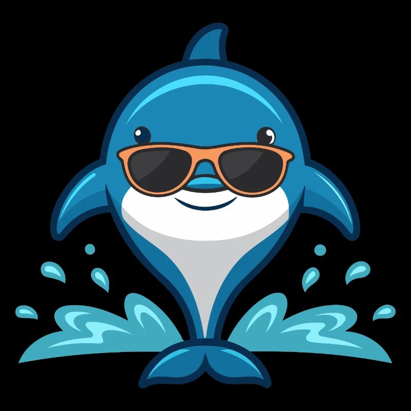 Chic dolphin on the waves