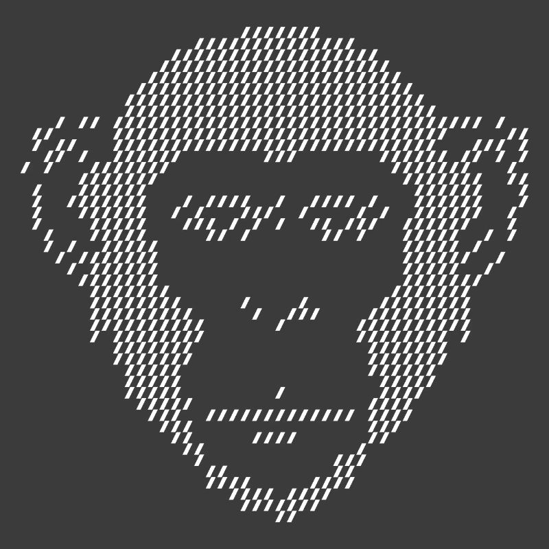 Pixel Monkey Halbton-Kunst
