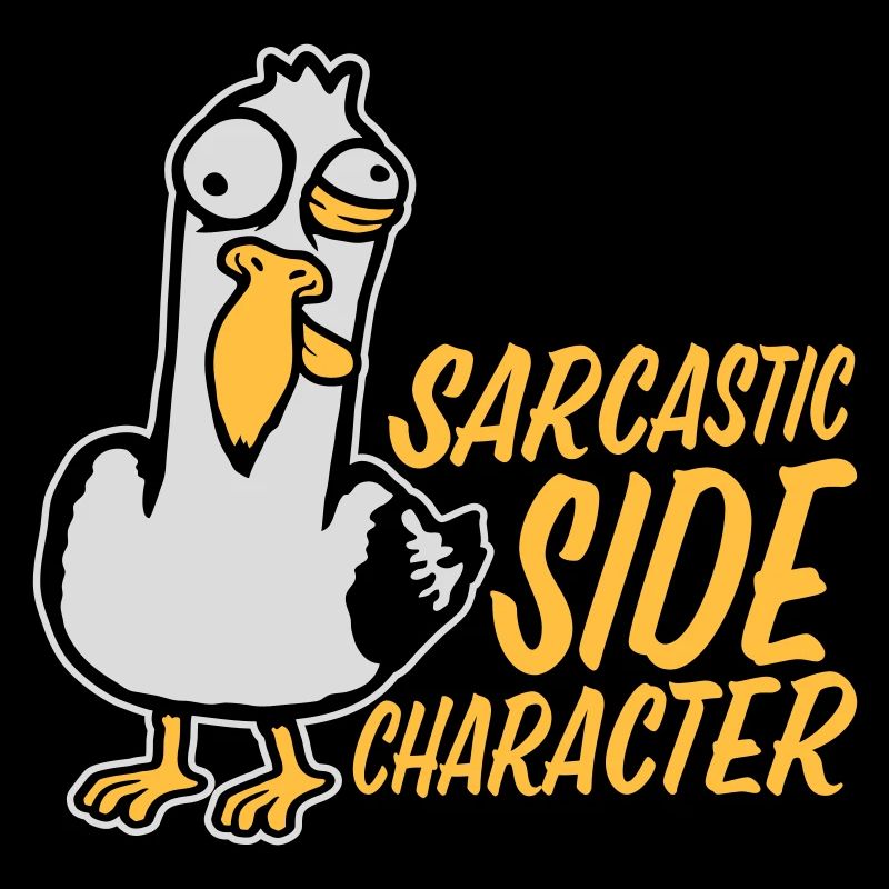 Crazy Seagull Sarcastic Side Character Funny
