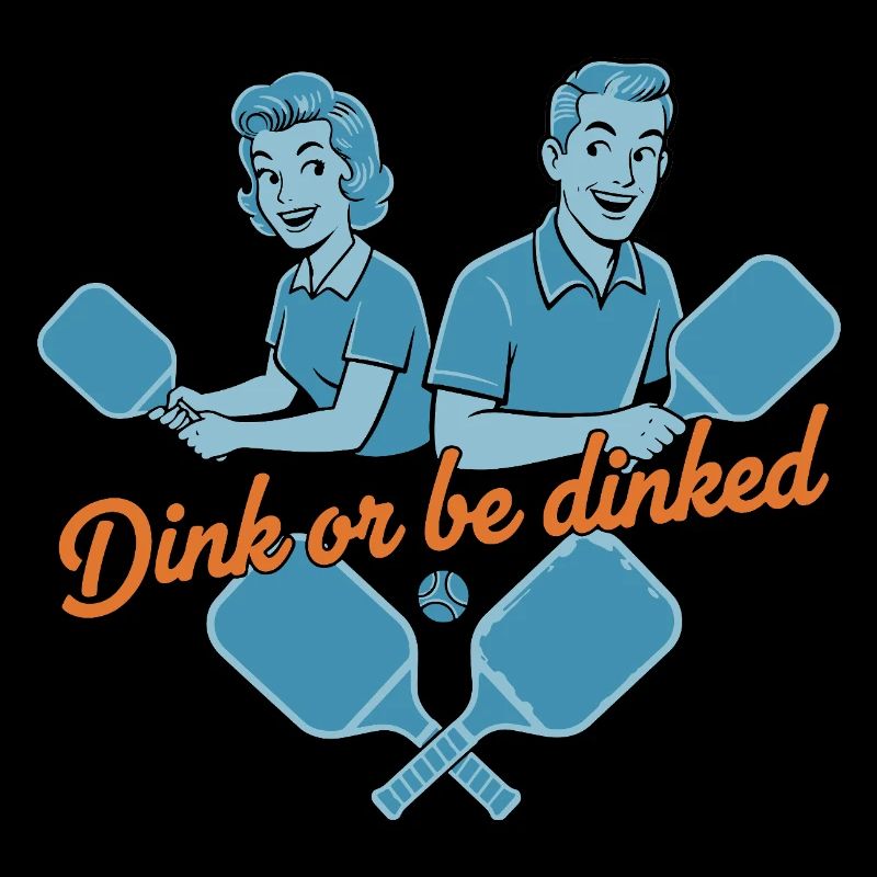 Pickleball-lustiger Spieler Dink Oder Werde Liebe
