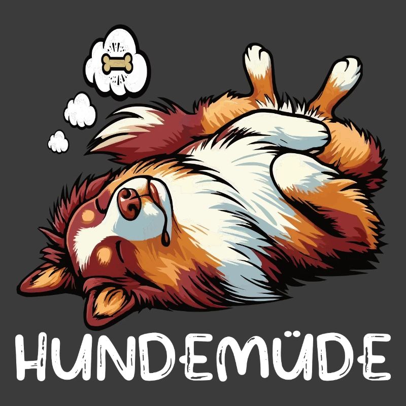 Hundemüde Australian Shepherd Aussie Aussiehalter