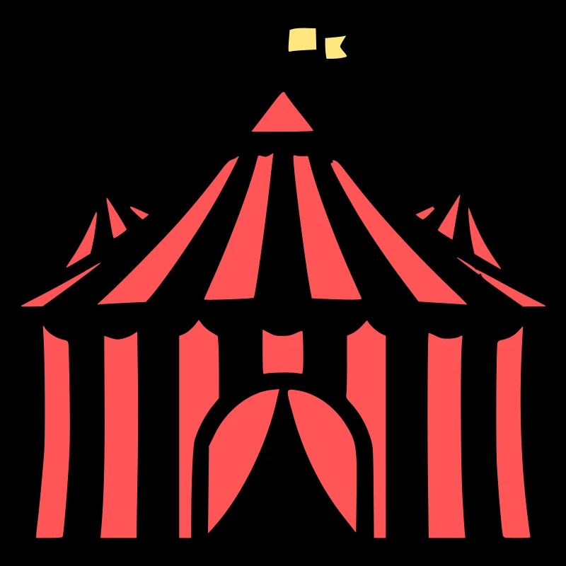 Circus Tent Flat Design Event