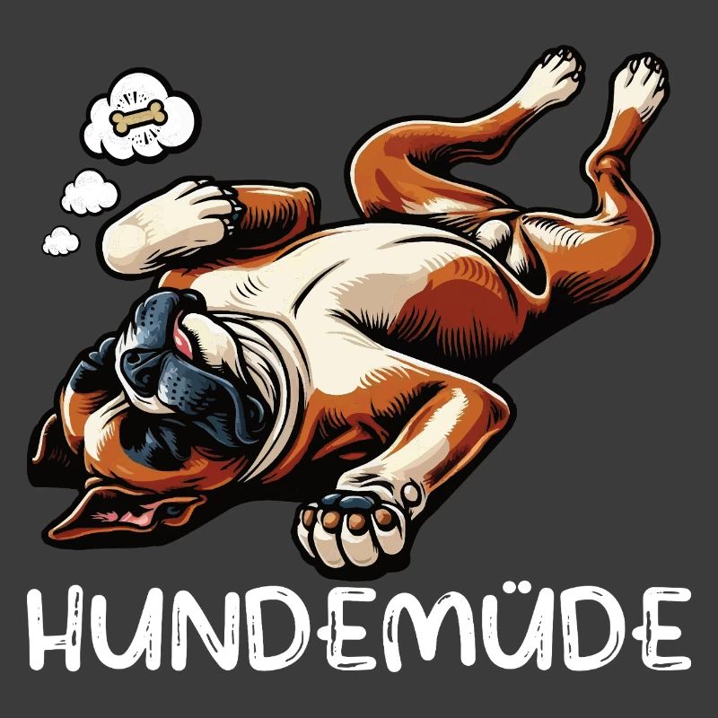 Hundemüde Boxer Boxerhalter Boxerhund Boxerhunde