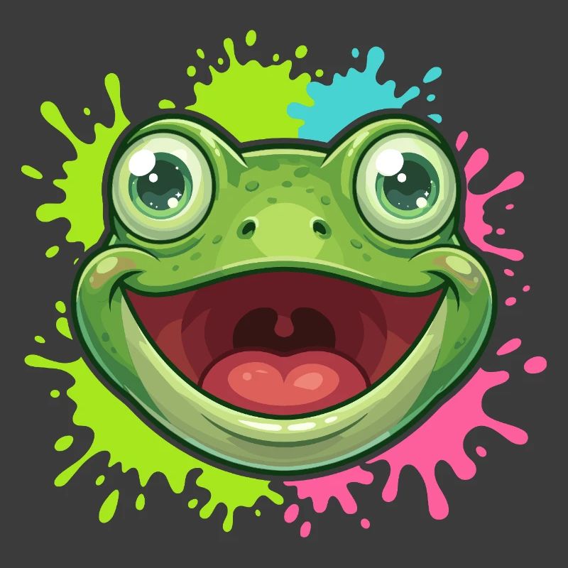 Fröhlicher Frosch Spritzer