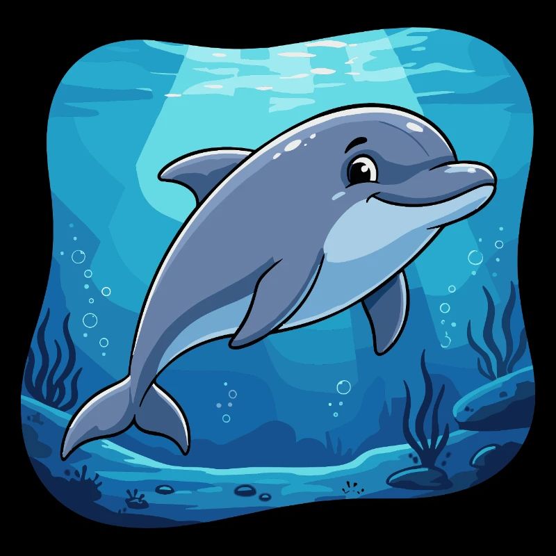 Dauphin dans la lumière de la mer