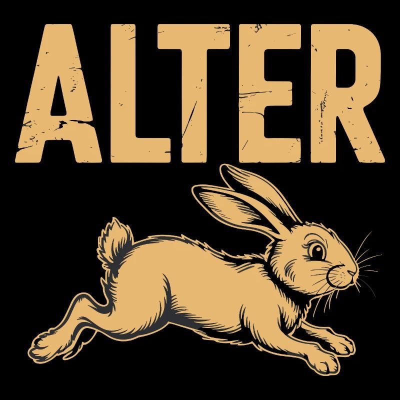 Old Funny Bunny Saying Easter Motif for