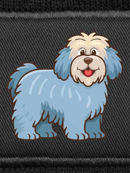 Hellblauer zotteliger Hund (Comic)