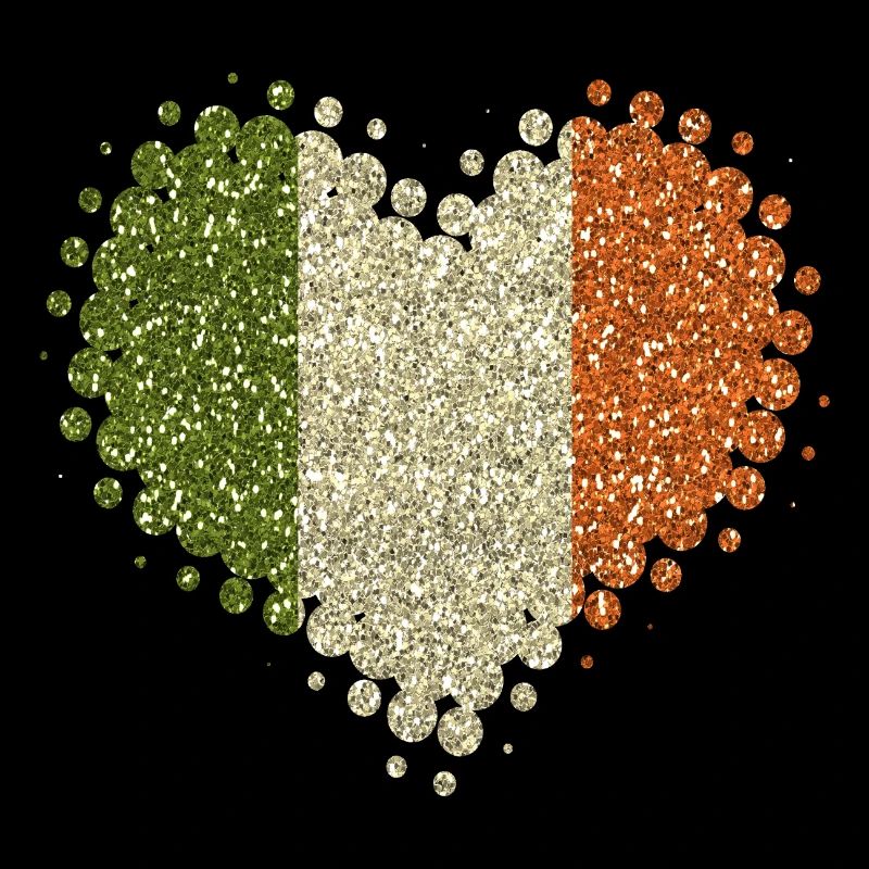 J'adore l'Irlande Glitter Irlande natale Éire