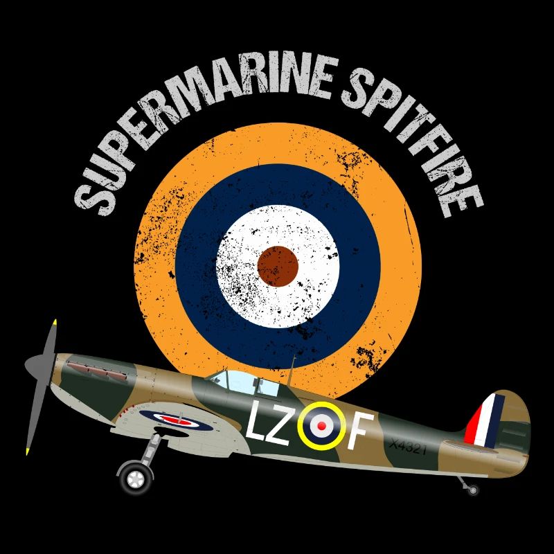 Retro Design Supermarine Spitfire Warbird Flugzeug