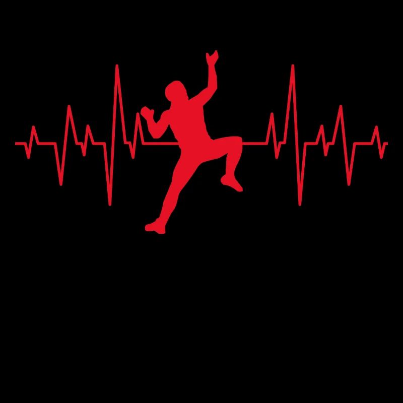 Climbing climbing mountain climbing heartbeat gift
