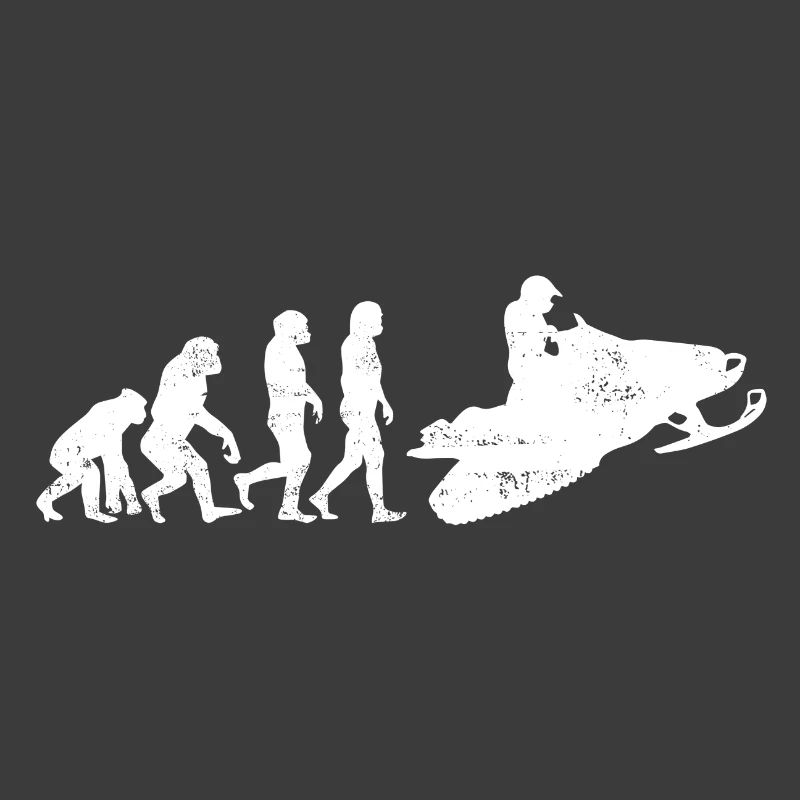 Snowmobile evolution gift snow sledge