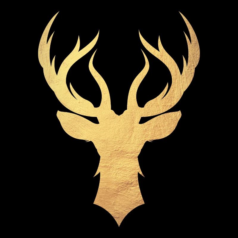 Gold Hirsch - Hirschgeweih