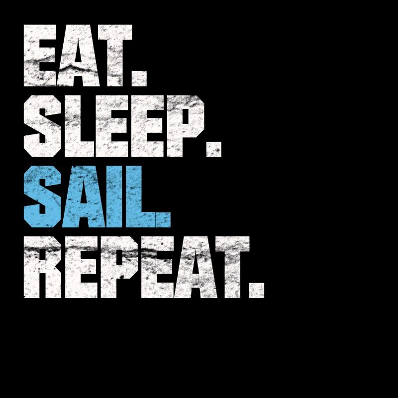 FUNNY SAILOR SEAMAN EAT SLEEP SAIL REPEAT GIFT