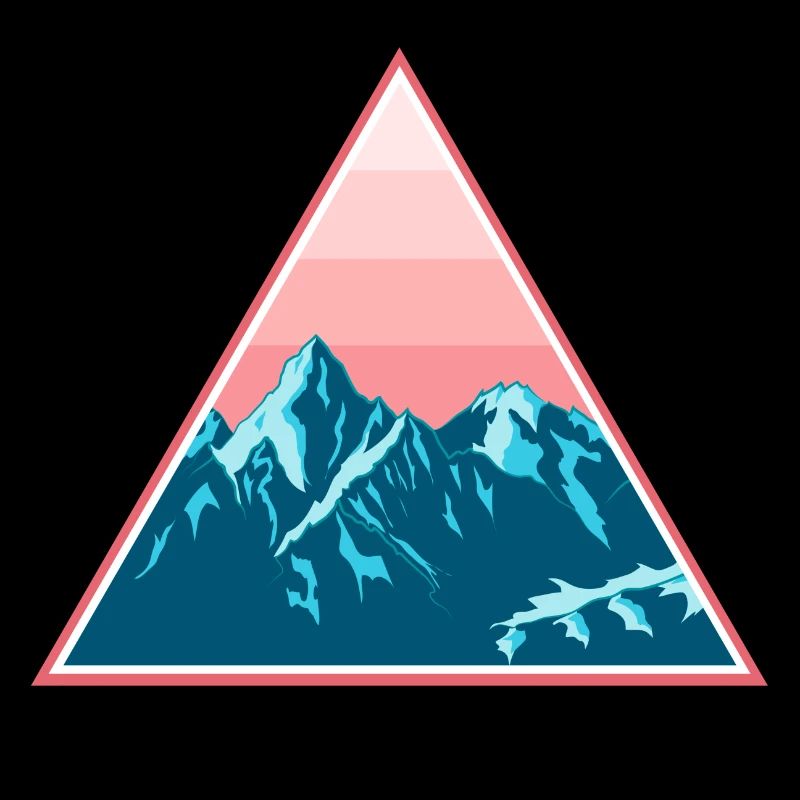 Moutains neigeux dans le triangle