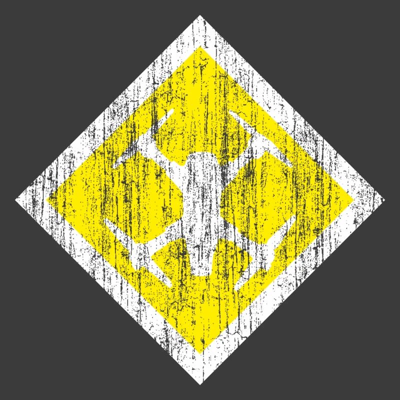Cool drone shield in check shape on a yellow background