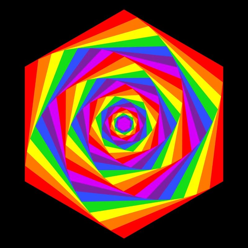 Rainbow hexagon