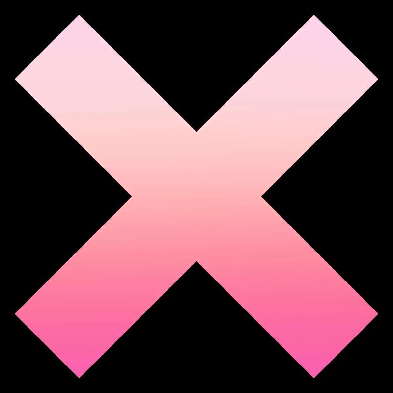 Simple Simple Pink X / Cross Design / Symbol