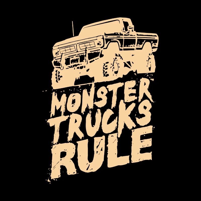 Monster Trucks Rule Monstertruck Auto Geschenk