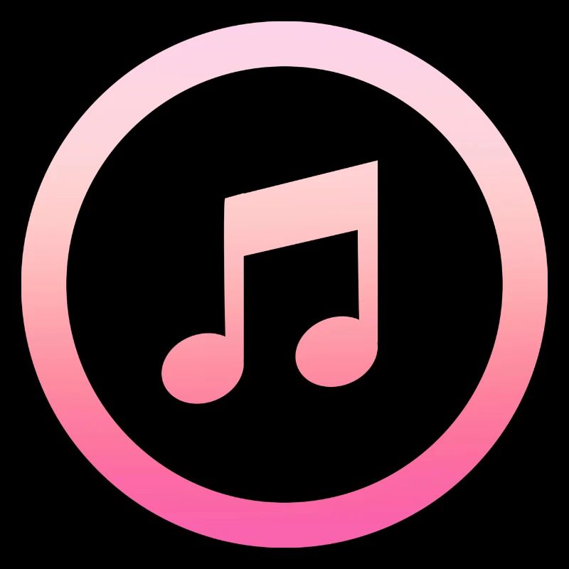 Simple Simple Pink Music Design / Symbol