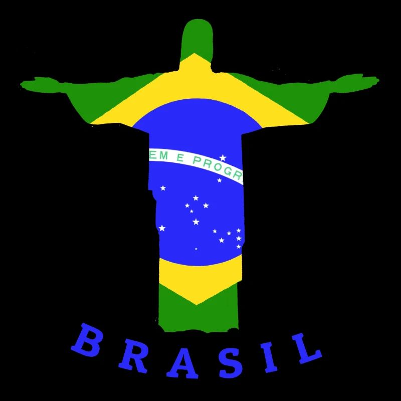 Brasil flag statue
