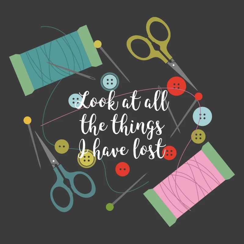 Sewing needle thread yarn buttons tailor gift