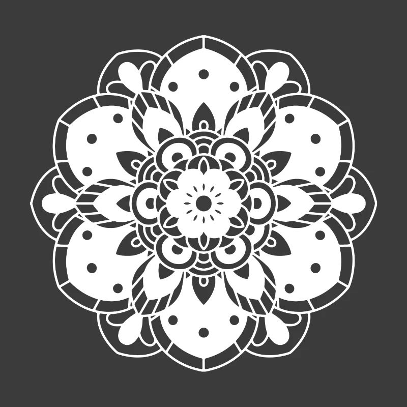 Patterned flower in white gift